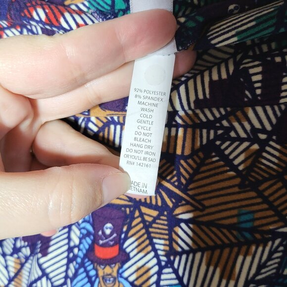 Lularoe Princess and the Frog Villians Dr. Facilier Voodoo Shadow Man Leggings - Picture 5 of 8